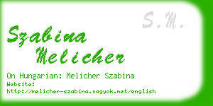 szabina melicher business card